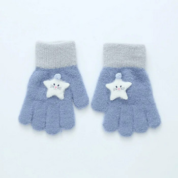 Детски ръкавици Warmom Есенни и зимни анимационни сладки жакардови бонбонени плетени ръкавици за 6-13 г. Бебешки ръкавици ръкавици