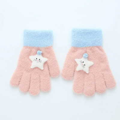 „Warmom“ vaikiškos pirštinės rudens ir žiemos animacinių filmų mielas žakardo saldainių spalvos megztos pirštinės, skirtos 6–13 m. kūdikių pirštinėms.