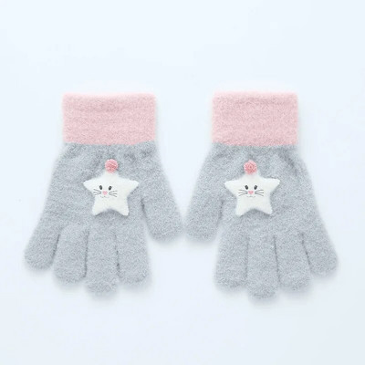 „Warmom“ vaikiškos pirštinės rudens ir žiemos animacinių filmų mielas žakardo saldainių spalvos megztos pirštinės, skirtos 6–13 m. kūdikių pirštinėms.