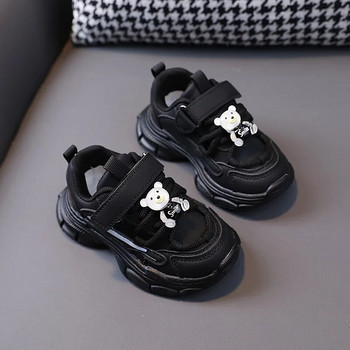 Παιδικά καθημερινά παπούτσια 2024 Φθινόπωρο καινούργια παιδικά παπούτσια για κορίτσια Μοτίβα κινουμένων σχεδίων Παπούτσια για αγόρι Μαλακά αναπνέοντα δερμάτινα παπούτσια για τρέξιμο