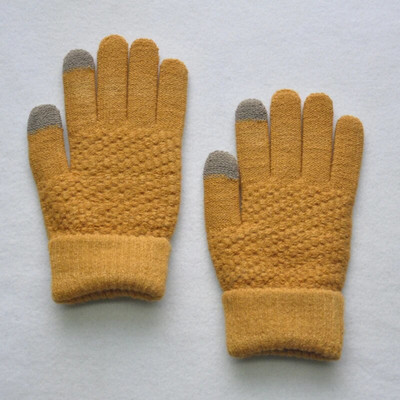 Soe 16-aastane talv puutetundliku ekraaniga kindad, poiss, tüdruk, paksud, soojad kootud venivad kindad, akrüülist täissõrmega välissuusakindad