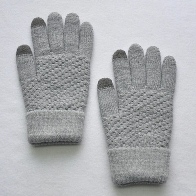 Soe 16-aastane talv puutetundliku ekraaniga kindad, poiss, tüdruk, paksud, soojad kootud venivad kindad, akrüülist täissõrmega välissuusakindad