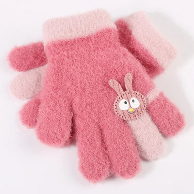 Warmom New Fashion Παιδικά Γάντια Χαριτωμένα κινούμενα σχέδια λαγουδάκι φθινοπώρου και χειμώνα Ζεστά πλεκτά γάντια για μωρά Παιδικά αξεσουάρ