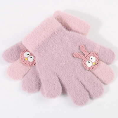 Warmom New Fashion Παιδικά Γάντια Χαριτωμένα κινούμενα σχέδια λαγουδάκι φθινοπώρου και χειμώνα Ζεστά πλεκτά γάντια για μωρά Παιδικά αξεσουάρ