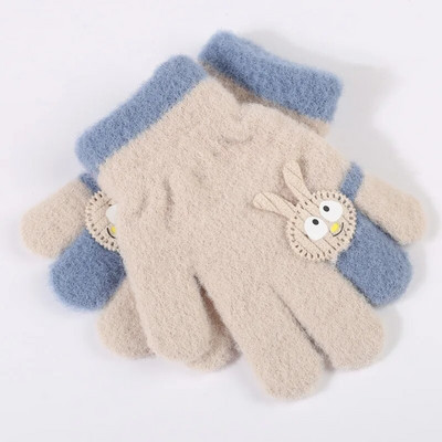 Warmom New Fashion Παιδικά Γάντια Χαριτωμένα κινούμενα σχέδια λαγουδάκι φθινοπώρου και χειμώνα Ζεστά πλεκτά γάντια για μωρά Παιδικά αξεσουάρ