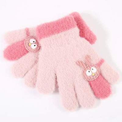 Warmom New Fashion Παιδικά Γάντια Χαριτωμένα κινούμενα σχέδια λαγουδάκι φθινοπώρου και χειμώνα Ζεστά πλεκτά γάντια για μωρά Παιδικά αξεσουάρ