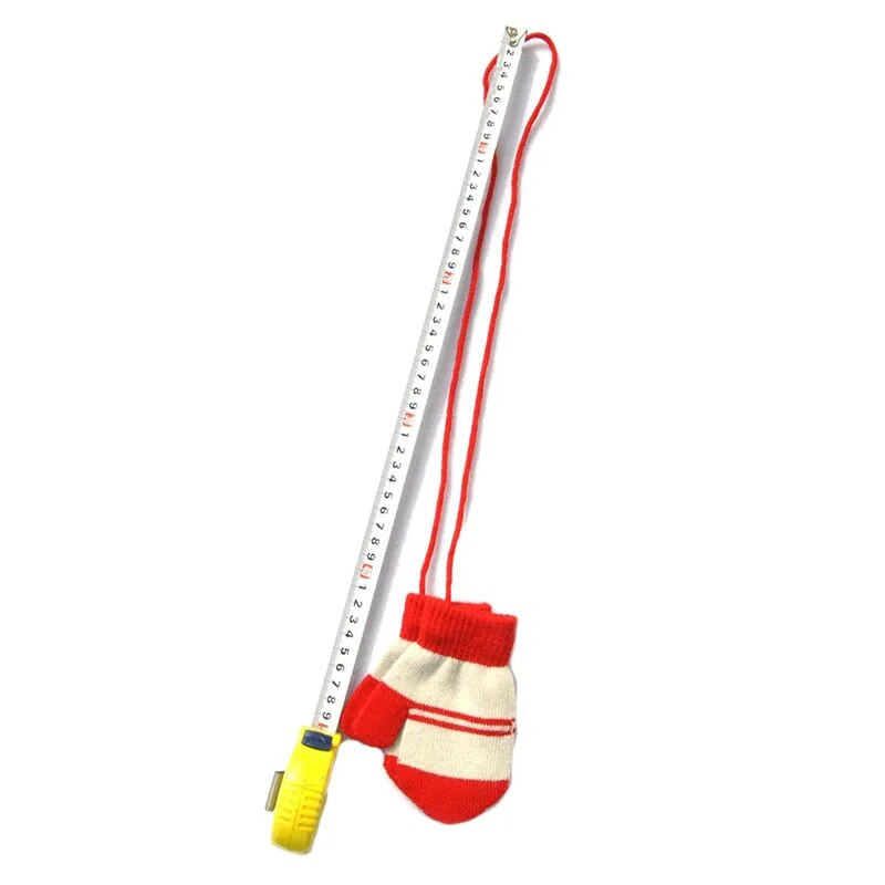 Warmom Dviejų atspalvių dryžuotos spalvos dryžuotos megztos šiltos pirštinės su virvele Kalėdinės dovanos vaikams Pirštinės Naujagimio aksesuarai