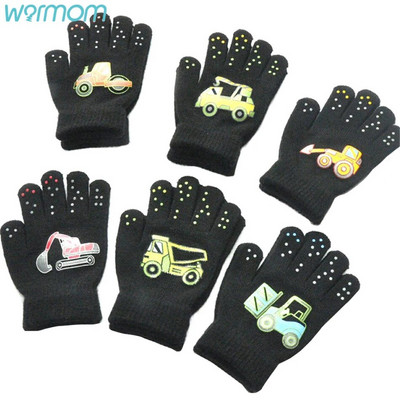 Warmom New Fashion Детски дебели плетени ръкавици Топли зимни ръкавици Детски еластични ръкавици Аксесоари за бебета 5-11 години