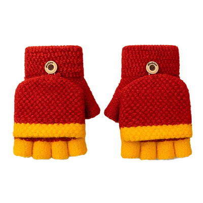 Zimske tople rukavice Šarene dječje rukavice na preklop na pola prsta Mekane pletene rukavice za 4-7 godina Biciklističke rukavice za skijanje na otvorenom