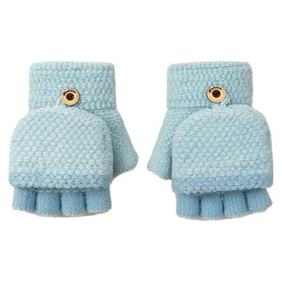 Zimske tople rukavice Šarene dječje rukavice na preklop na pola prsta Mekane pletene rukavice za 4-7 godina Biciklističke rukavice za skijanje na otvorenom