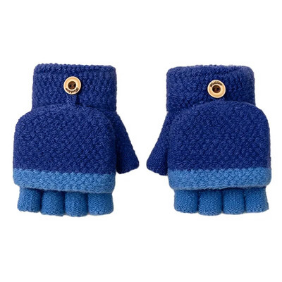 Zimske tople rukavice Šarene dječje rukavice na preklop na pola prsta Mekane pletene rukavice za 4-7 godina Biciklističke rukavice za skijanje na otvorenom