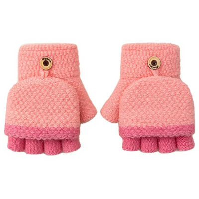 Zimske tople rukavice Šarene dječje rukavice na preklop na pola prsta Mekane pletene rukavice za 4-7 godina Biciklističke rukavice za skijanje na otvorenom