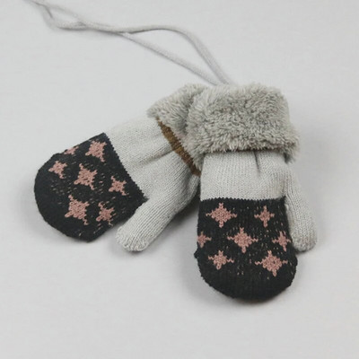 Ζεστά Παιδικά Γάντια Χειμωνιάτικα Ζεστά Μικρό Αστέρι Μοτίβο για Πύκνωση και Ζεστό Χαριτωμένο κινούμενα σχέδια για μωρά αγόρια κορίτσια Κρεμαστά γάντια στον λαιμό