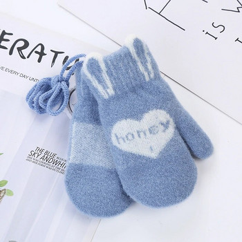 Warmom Honey Love Letters Baby Παιδικά Γάντια για 0-3Y Cute Baby πλεκτά μάλλινα χειμωνιάτικα ζεστά γάντια για αγόρι κορίτσι παιδικά γάντια