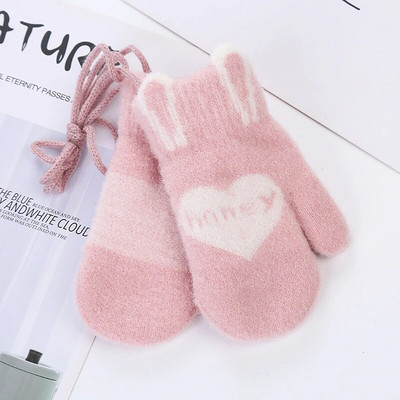 Warmom Honey Love Letters Baby Παιδικά Γάντια για 0-3Y Cute Baby πλεκτά μάλλινα χειμωνιάτικα ζεστά γάντια για αγόρι κορίτσι παιδικά γάντια