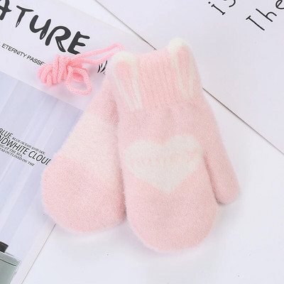 Warmom Honey Love Letters Baby Παιδικά Γάντια για 0-3Y Cute Baby πλεκτά μάλλινα χειμωνιάτικα ζεστά γάντια για αγόρι κορίτσι παιδικά γάντια
