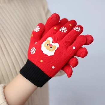 Warmom New Fashion Χριστουγεννιάτικα γάντια Φθινοπωρινά και Χειμερινά Αθλητικά Ιππασία Πλεκτά Παιδικά Γάντια Χριστουγεννιάτικα Γάντια Παχύ ζεστασιά