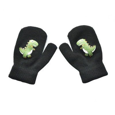 Warmom Παιδικά Χειμωνιάτικα Ζεστά Πλεκτά Γάντια Χαριτωμένα κινούμενα σχέδια Μικρά Γάντια Δεινοσαύρων Χειμερινά Παιδικά Γάντια Βρεφικά Αξεσουάρ Νεογέννητο