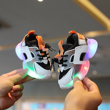 Παιδικά παπούτσια Φθινόπωρο 2021 1-6 ετών Κορεάτικο στυλ παπούτσια σχεδιαστών παπούτσια τένις zapatillas informales δαντέλα LED ελαφριά παπούτσια