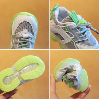 Παιδικά παπούτσια Φθινόπωρο 2021 1-6 ετών Κορεάτικο στυλ παπούτσια σχεδιαστών παπούτσια τένις zapatillas informales δαντέλα LED ελαφριά παπούτσια
