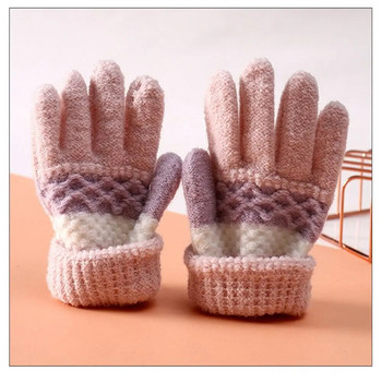 Χειμερινά φθινοπωρινά μαλακά πλεκτά γάντια μωρού Ολόκληρα δάχτυλα Παιδικά κορίτσια αγόρια γάντια Παιδικά γάντια εξωτερικού χώρου 3-8 ετών