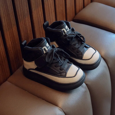 Vaikiški Šilti medvilniniai batai mergaitėms Madingi vaikiški batai Aukštos platformos sportbačiai berniukams Neslystantys plius aksominiai sportiniai batai Tênis