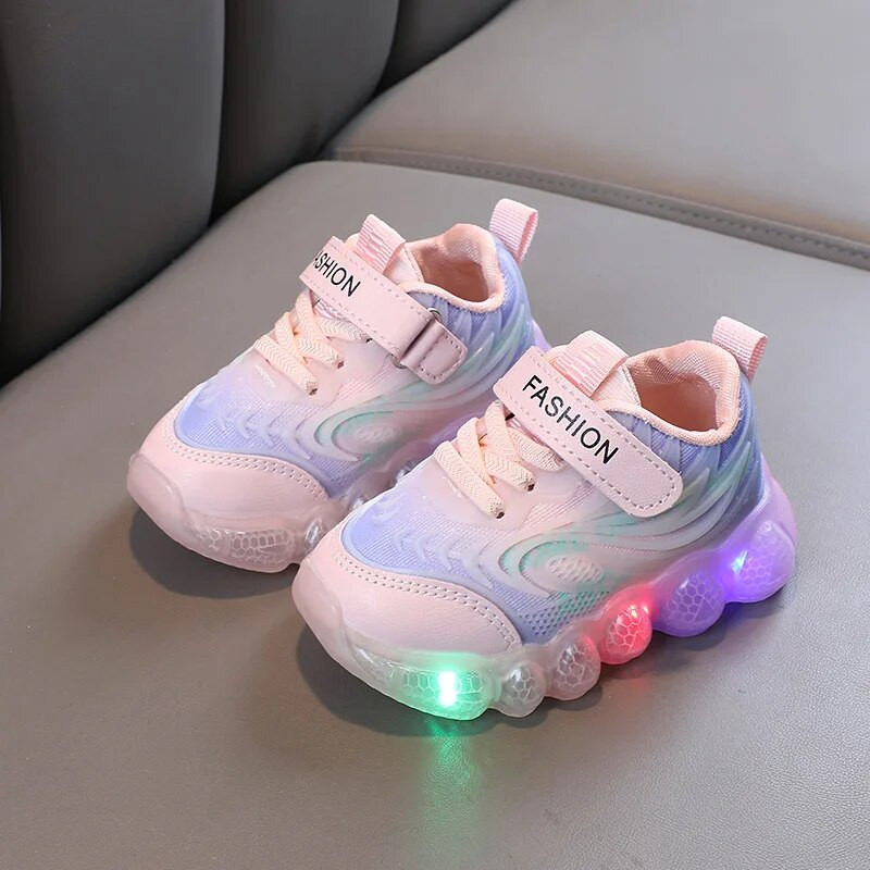 Παιδικά αθλητικά παπούτσια LED για αγόρια για κορίτσια Διχτυωτό αναπνεύσιμα παπούτσια Φθινόπωρο Παιδικά παπούτσια Αντιολισθητικά Αθλητικά παπούτσια για τρέξιμο Zapatillas Niño