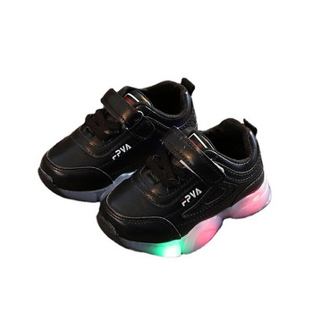 Детски спортни обувки Пролетни светещи модни дишащи детски обувки за момчета Мрежени обувки за момичета LED маратонки с леки маратонки Zapatillas