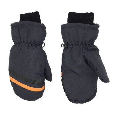 Uued lapsed Lapsed Talvine Lumi Soojad Kindad Poiss Tüdrukud Suusad Lumelaud Tuulekindel Veekindel Paks Hoida Soojas Talvine must