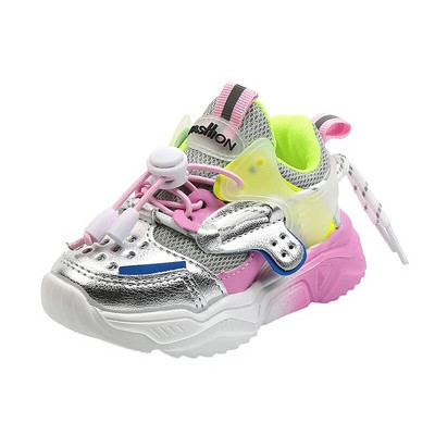 Παιδικά καθημερινά αθλητικά παπούτσια Μικρά αγόρια για κορίτσια Παπούτσια για τρέξιμο Διχτυωτό αναπνεύσιμα παιδικά παπούτσια Άνοιξη φθινόπωρο Ευέλικτα αθλητικά παπούτσια τένις