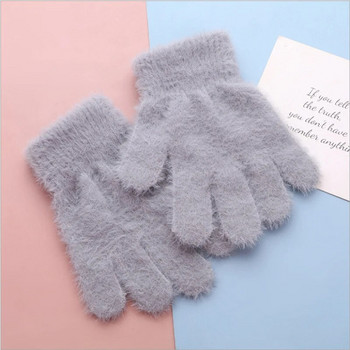 Warmom χειμωνιάτικα ζεστά παιδικά γάντια πλέξιμο για μωρά για κορίτσια αγόρια Μαλακά γάντια βελούδινα πλεκτά γάντια με πλήρη δάχτυλα Γάντια για 7-14 ετών