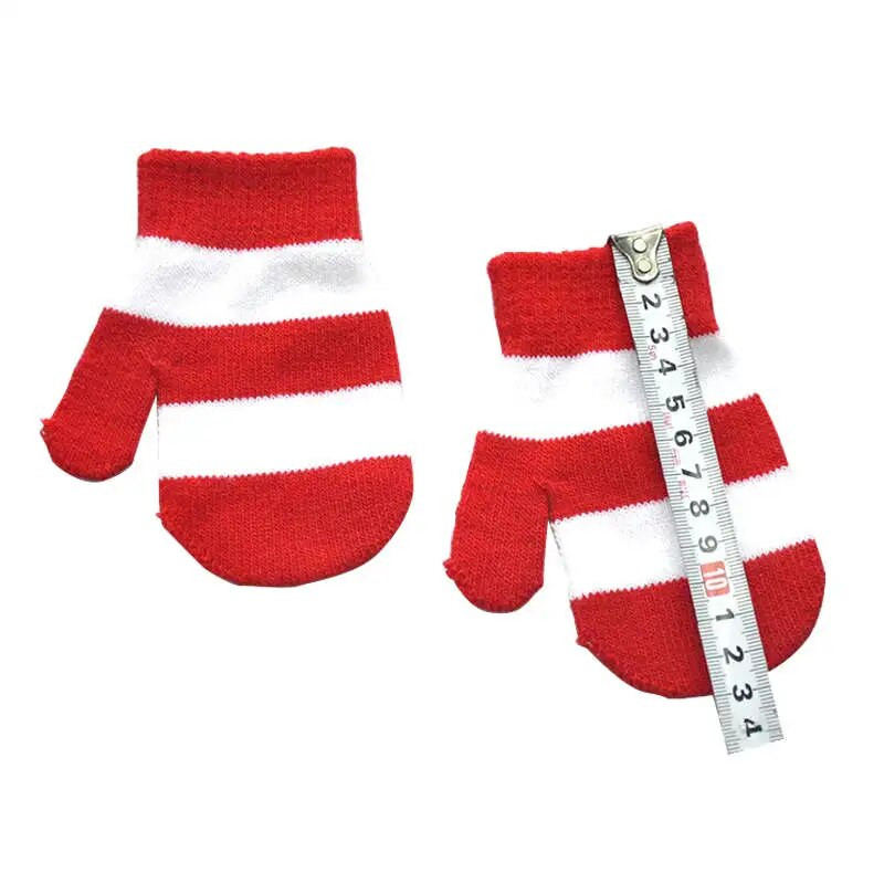 Warmom Imiku väikelapse talvised soojad kootud villased kindad 1-5 a. Triibulised lastekindad poistele Tüdrukutele Vastsündinud beebikindad