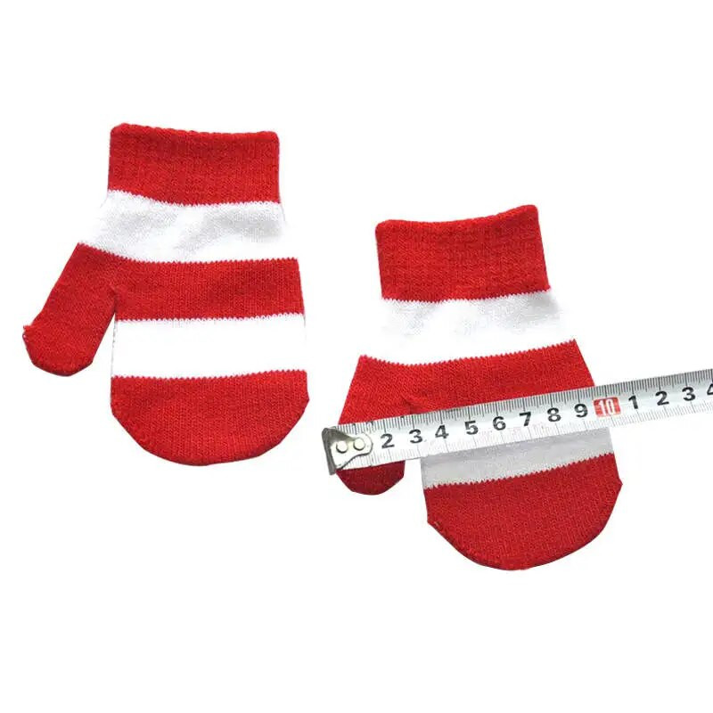 Warmom Imiku väikelapse talvised soojad kootud villased kindad 1-5 a. Triibulised lastekindad poistele Tüdrukutele Vastsündinud beebikindad