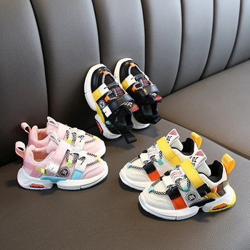 Детски обувки Детски момичета Маратонки Обувки за бебета Малки маратонки Ежедневни обувки Модни дишащи спортни обувки за момчета Размер 21-30