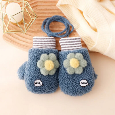 Warmom ružičaste plišane dječje rukavice u obliku suncokreta Thicken Božićni darovi za djecu Rukavice za bebe Lijepe slatke dječje rukavice za 0-4 godine