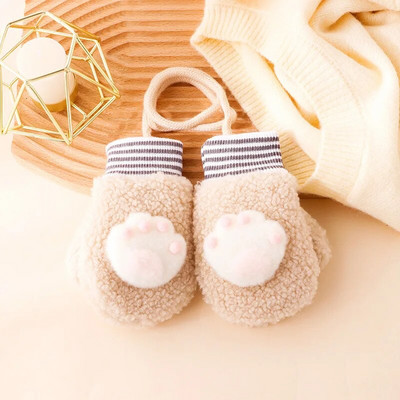 Warmom ružičaste plišane dječje rukavice u obliku suncokreta Thicken Božićni darovi za djecu Rukavice za bebe Lijepe slatke dječje rukavice za 0-4 godine