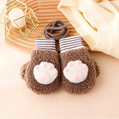 Warmom ružičaste plišane dječje rukavice u obliku suncokreta Thicken Božićni darovi za djecu Rukavice za bebe Lijepe slatke dječje rukavice za 0-4 godine