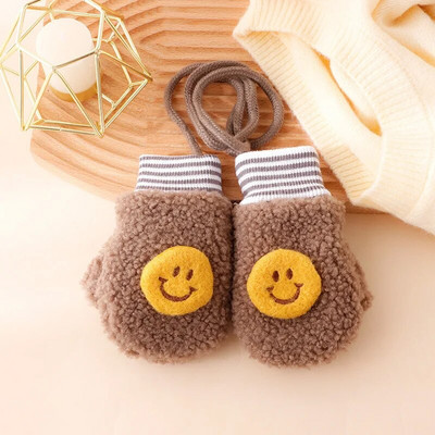 Warmom ružičaste plišane dječje rukavice u obliku suncokreta Thicken Božićni darovi za djecu Rukavice za bebe Lijepe slatke dječje rukavice za 0-4 godine