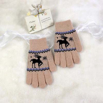 Visiškai naujas Vaikas Vaikai Kūdikiai Mergaitės Berniukai Žieminės megztos Pirštinės Animacinis filmas Šiltos Kumštinės Mažyliai Animacinis filmas Lauke Mielos Pirštinės 5–12 m.