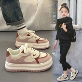 Κοριτσίστικα Παπούτσια Άνοιξη και Φθινόπωρο Νέα Παιδικά Αθλητικά Παπούτσια Μεσαίων και Μεγάλων Παιδικών Casual Λευκά Παπούτσια με απαλό κάτω μέρος Παλιά Παπούτσια για κορίτσια