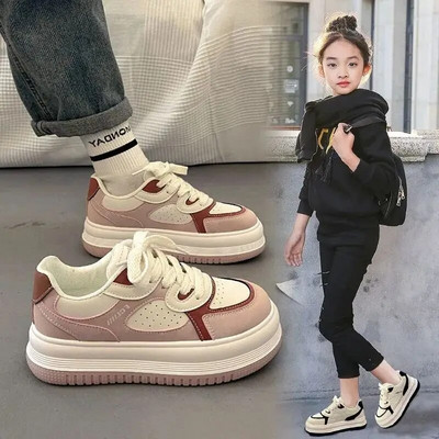 Κοριτσίστικα Παπούτσια Άνοιξη και Φθινόπωρο Νέα Παιδικά Αθλητικά Παπούτσια Μεσαίων και Μεγάλων Παιδικών Casual Λευκά Παπούτσια με απαλό κάτω μέρος Παλιά Παπούτσια για κορίτσια