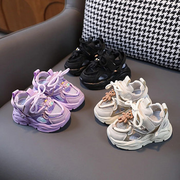 Καλοκαιρινά αθλητικά παπούτσια για παιδιά Διχτυωτό αναπνεύσιμο αγόρια κορίτσια Αθλητικά παπούτσια Κορεατικού στυλ Cute Bear Παιδικά Υποδήματα Υπαίθρια Υποδήματα Παπούτσια για νήπια