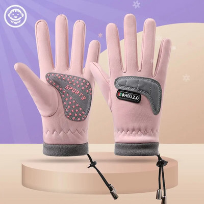 Zimske dječje biciklističke rukavice, otporne na krila, bicikl, klizanje, skijanje, sportovi na otvorenom, tople dječje rukavice od flisa