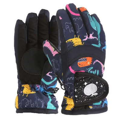 Mănuși de schi pentru zăpadă de iarnă unisex pentru copii Mănuși pentru copii mănuși de exterior impermeabile și calde mănuși de snowboard vreme rece pentru băieți și fete