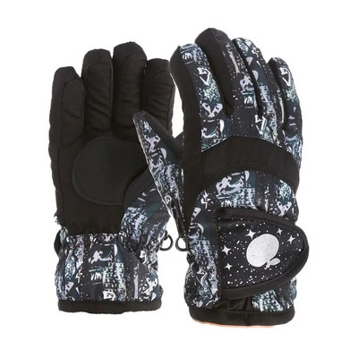 Mănuși de schi pentru zăpadă de iarnă unisex pentru copii Mănuși pentru copii mănuși de exterior impermeabile și calde mănuși de snowboard vreme rece pentru băieți și fete