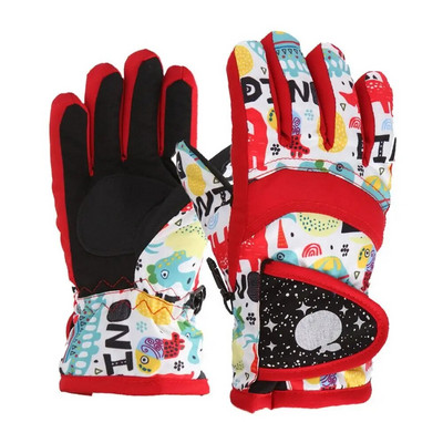 Mănuși de schi pentru zăpadă de iarnă unisex pentru copii Mănuși pentru copii mănuși de exterior impermeabile și calde mănuși de snowboard vreme rece pentru băieți și fete
