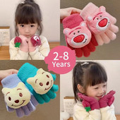 Mielos kumštinės pirštinės vaikams Vaikams Žiemos mažiems vaikams Megztos pirštinės storos šiltos virvinės pirštinės 2-8 metų berniukui mergaitei kūdikiui pirštinės 유아 장갑