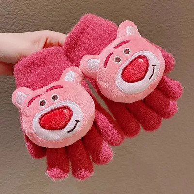 Mielos kumštinės pirštinės vaikams Vaikams Žiemos mažiems vaikams Megztos pirštinės storos šiltos virvinės pirštinės 2-8 metų berniukui mergaitei kūdikiui pirštinės 유아 장갑