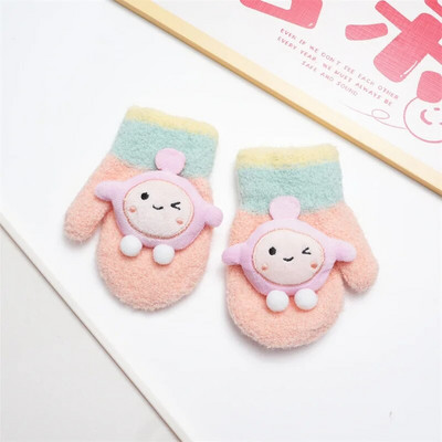 Mielos kumštinės pirštinės vaikams Vaikams Žiemos mažiems vaikams Megztos pirštinės storos šiltos virvinės pirštinės 2-8 metų berniukui mergaitei kūdikiui pirštinės 유아 장갑