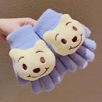 Mielos kumštinės pirštinės vaikams Vaikams Žiemos mažiems vaikams Megztos pirštinės storos šiltos virvinės pirštinės 2-8 metų berniukui mergaitei kūdikiui pirštinės 유아 장갑